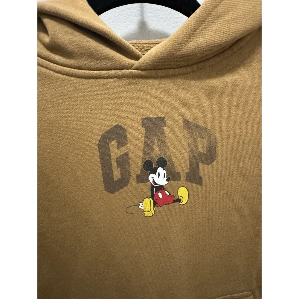 Gap Kids Disney‎ Mickey Brown Maple Brown Sugar Pullover Hoodie Size Small